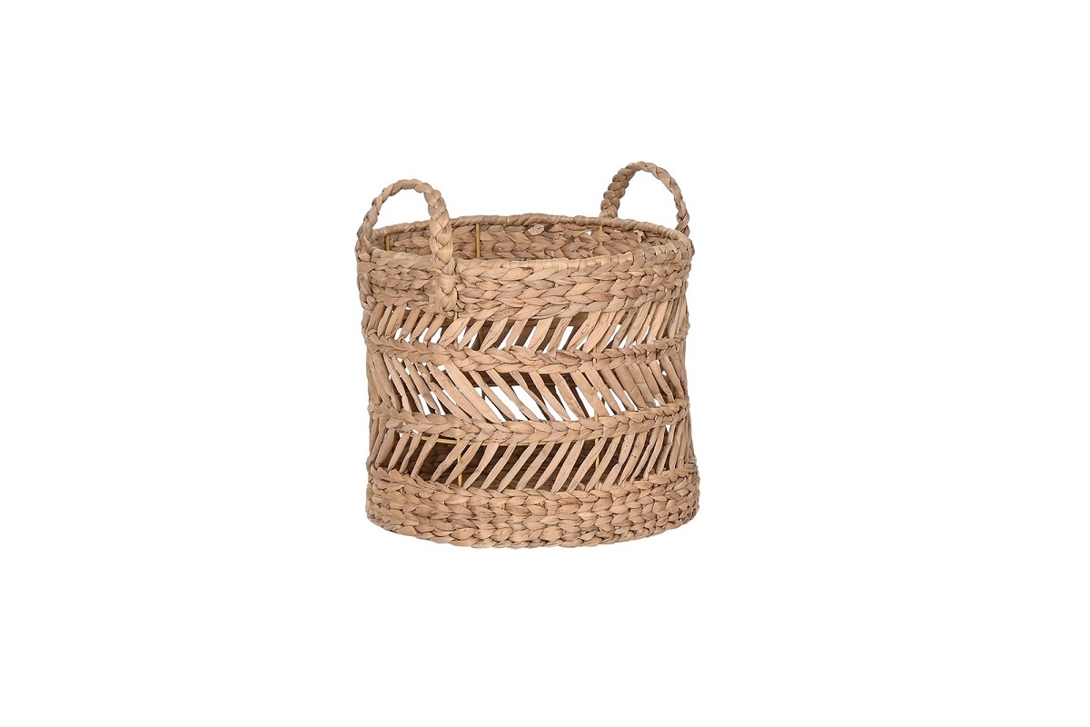 CESTA FIBRA METAL 30X30X33 NATURAL